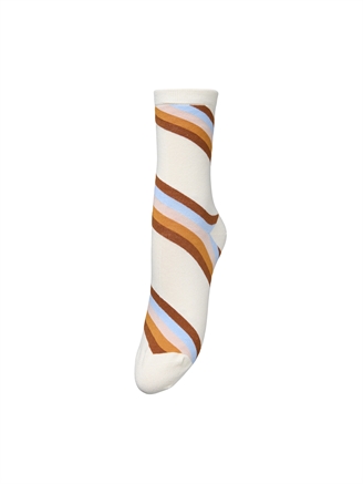 Becksöndergaard Oblique Striped Sock Birch White