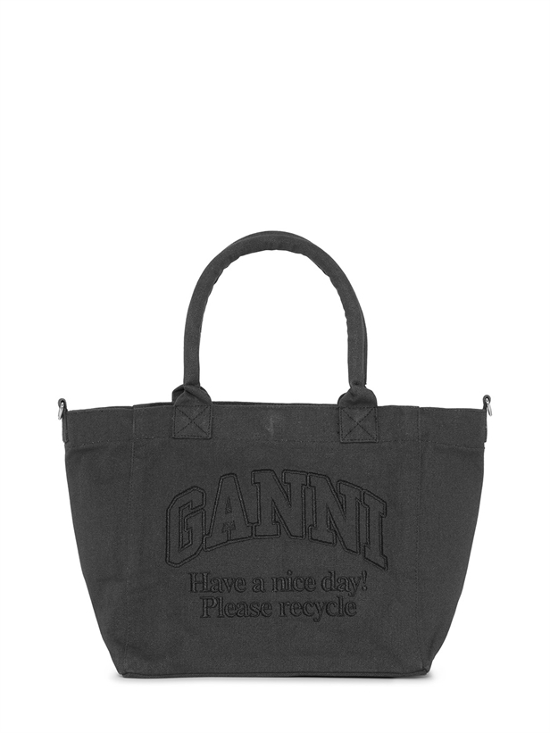 Ganni A5972 Small Easy Shopper Black