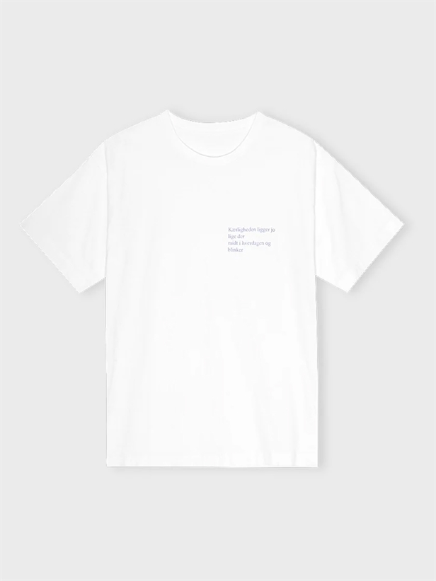 Moshi Moshi Mind Hverdagslinjer T-Shirt White/Light Blue