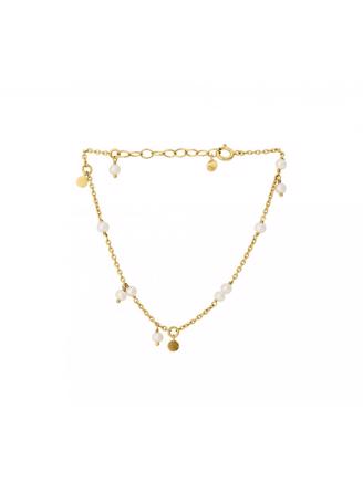 Pernille Corydon Ocean Pearl Bracelet Adj. 16-19 cm Gold